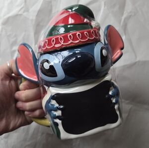 Disney Lilo & Stitch Christmas Mug Chalk Board With Lid
